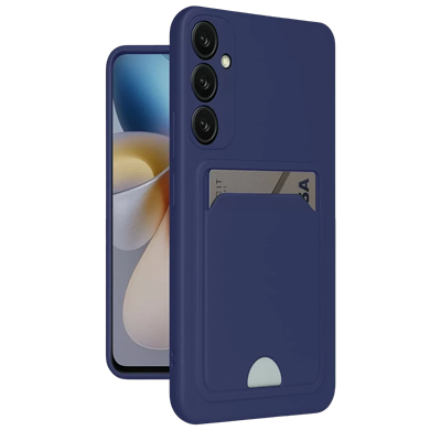 Samsung Galaxy A35 5G Kılıf Kelvin Kartvizitli Silikon - Lacivert