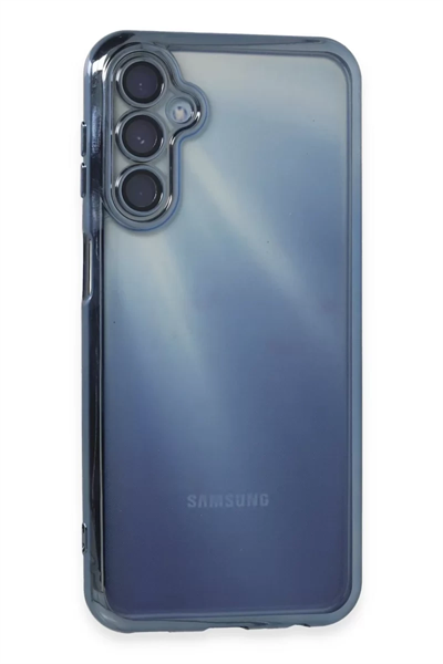 Samsung Galaxy A35 5G Kılıf Lensli Silikon - Açık Mavi