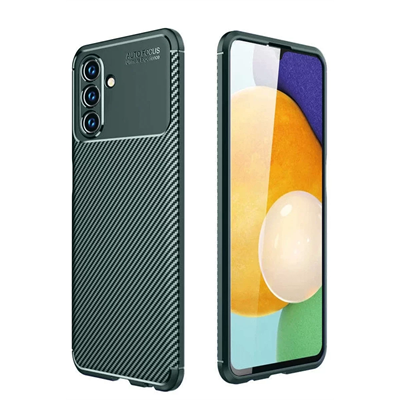 Samsung Galaxy A36 Kılıf Auto Focus Karbon Kapak - Koyu Yeşil