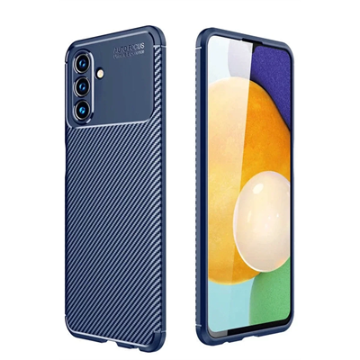 Samsung Galaxy A36 Kılıf Auto Focus Karbon Kapak - Lacivert