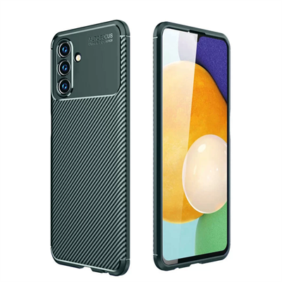 Samsung Galaxy A36 Kılıf Auto Focus Karbon Kapak - Koyu Yeşil