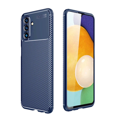 Samsung Galaxy A36 Kılıf Auto Focus Karbon Kapak - Lacivert