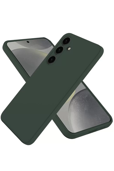 Samsung Galaxy A36 Kılıf First Silikon - Koyu Yeşil