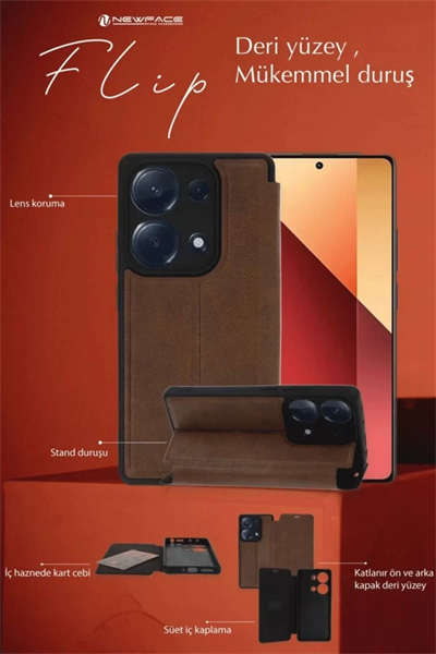 Samsung Galaxy A36 Kılıf Flip Cover - Kırmızı