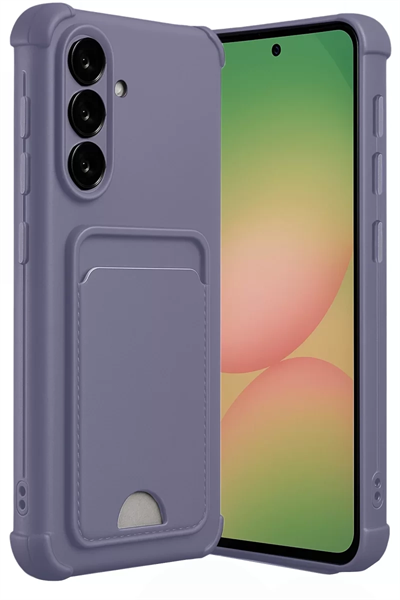 Samsung Galaxy A36 Kılıf Kelvin Kartvizitli Silikon - Lila