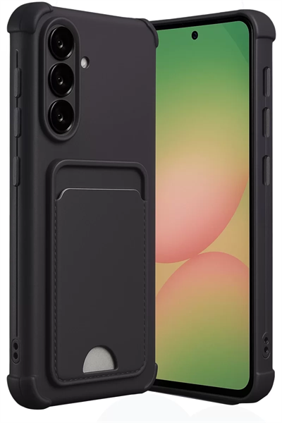 Samsung Galaxy A36 Kılıf Kelvin Kartvizitli Silikon - Siyah