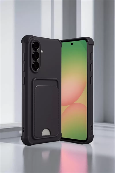 Samsung Galaxy A36 Kılıf Kelvin Kartvizitli Silikon - Derin Mor