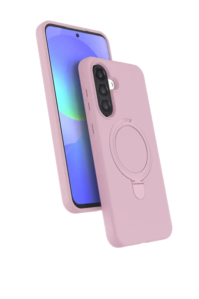 Samsung Galaxy A36 Regal Magsafe Standlı Kapak - Açık Pembe