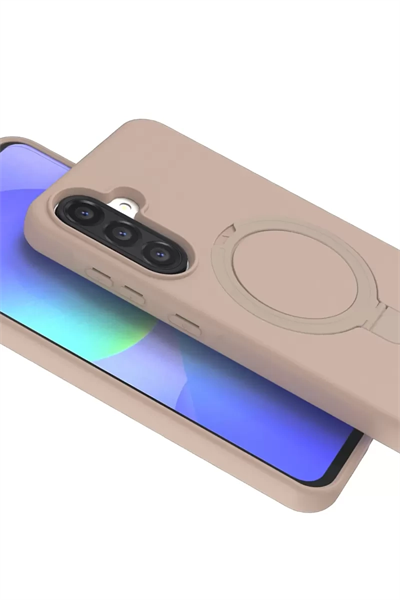 Samsung Galaxy A36 Regal Magsafe Standlı Kapak - Çöl Titanyum