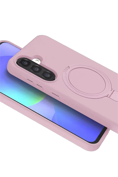 Samsung Galaxy A36 Regal Magsafe Standlı Kapak - Açık Pembe