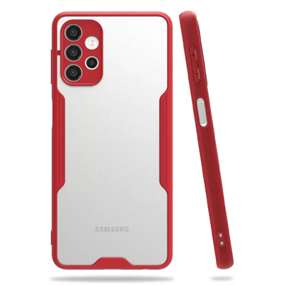 Samsung Galaxy A52 Kılıf Platin Silikon - Kırmızı