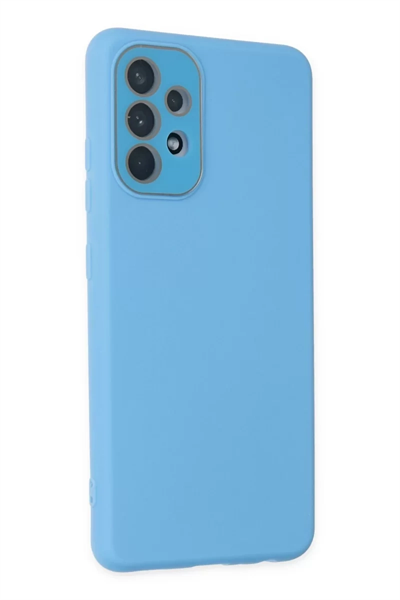 Samsung Galaxy A53 5G Kılıf Lansman Glass Kapak - Mavi