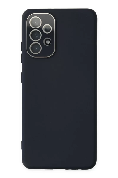 Samsung Galaxy A53 5G Kılıf Lansman Glass Kapak - Lacivert