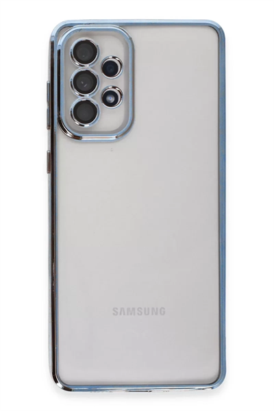 Samsung Galaxy A53 5G Kılıf Lensli Silikon - Açık Mavi