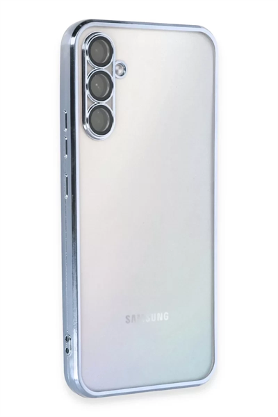 Samsung Galaxy A54 5G Kılıf Lensli Silikon - Açık Mavi