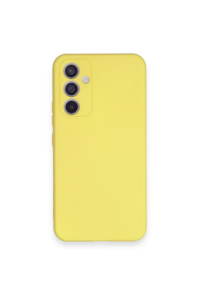 Samsung Galaxy A54 5G Kılıf Nano içi Kadife Silikon - Sarı