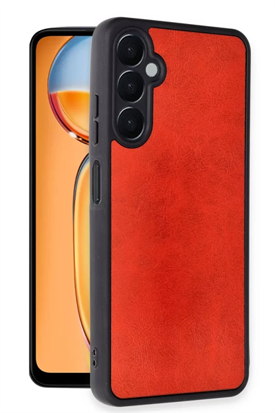 Samsung Galaxy A55 5G Kılıf Aras Deri Kapak - Kırmızı
