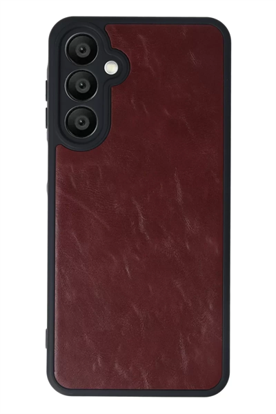 Samsung Galaxy A55 5G Kılıf Aras Deri Kapak - Bordo