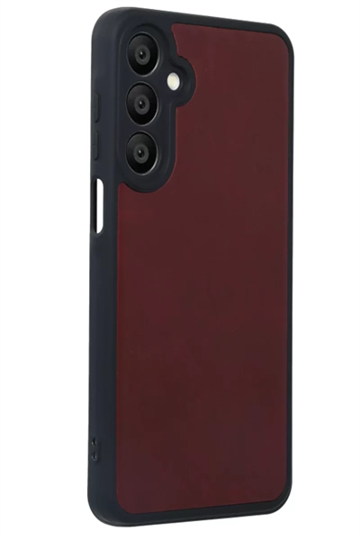 Samsung Galaxy A55 5G Kılıf Aras Deri Kapak - Bordo