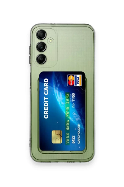 Samsung Galaxy A55 5G Kılıf Kart Şeffaf Silikon - Şeffaf