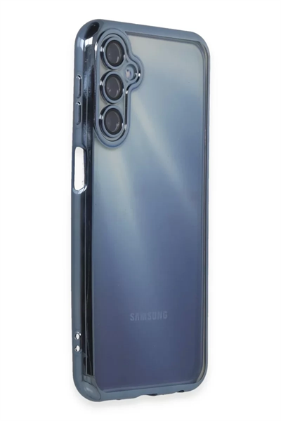 Samsung Galaxy A55 5G Kılıf Lensli Silikon - Açık Mavi