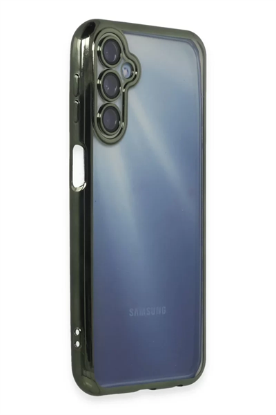 Samsung Galaxy A55 5G Kılıf Lensli Silikon - Yeşil