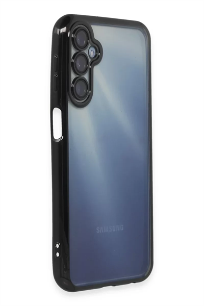 Samsung Galaxy A55 5G Kılıf Lensli Silikon - Siyah