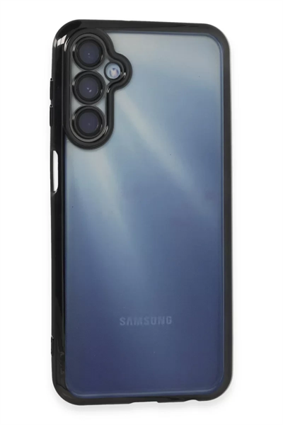 Samsung Galaxy A55 5G Kılıf Lensli Silikon - Siyah