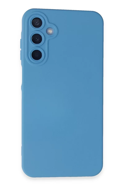 Samsung Galaxy A55 5G Kılıf Nano içi Kadife Silikon - Mavi