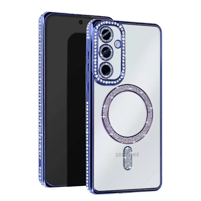 Samsung Galaxy A56 Joke Simli Magneticsafe Kılıf - Mavi