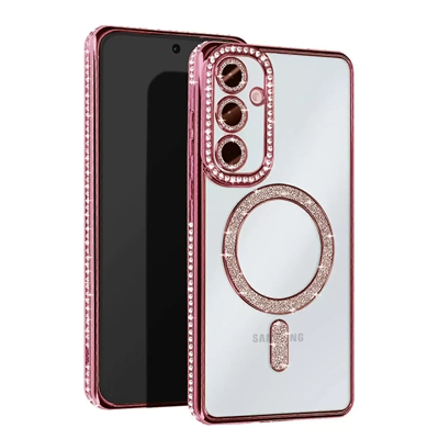 Samsung Galaxy A56 Joke Simli Magneticsafe Kılıf - Pembe