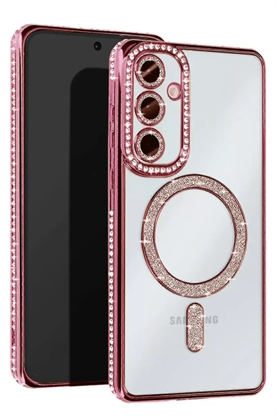 Samsung Galaxy A56 Joke Simli Magneticsafe Kılıf - Pembe
