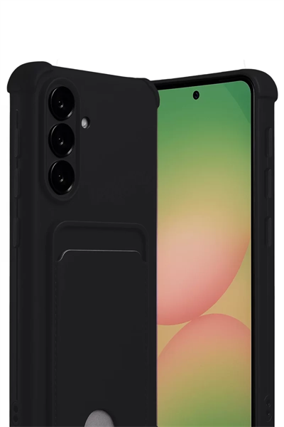 Samsung Galaxy A56 Kılıf Kelvin Kartvizitli Silikon - Siyah