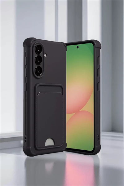 Samsung Galaxy A56 Kılıf Kelvin Kartvizitli Silikon - Açık Yeşil