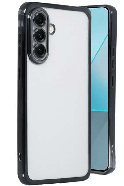 Samsung Galaxy A56 Kılıf Lensli Silikon - Siyah