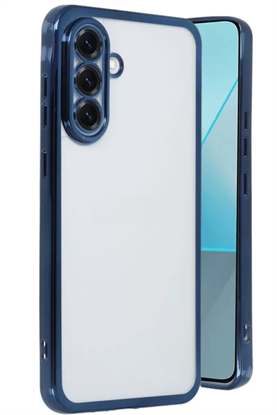 Samsung Galaxy A56 Kılıf Lensli Silikon - Lacivert