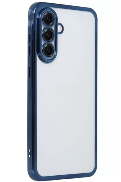 Samsung Galaxy A56 Kılıf Lensli Silikon - Lacivert