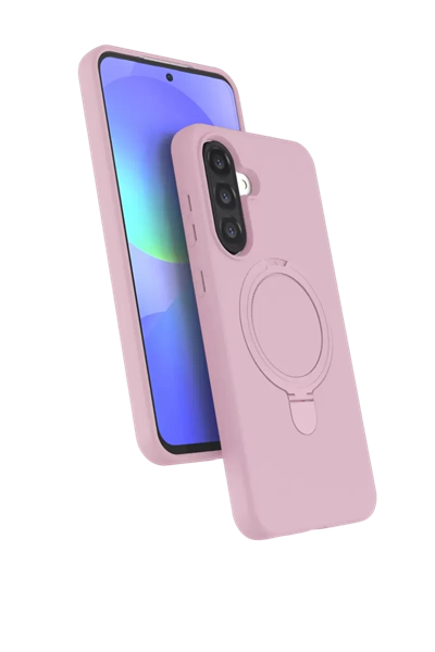Samsung Galaxy A56 Regal Magsafe Standlı Kapak - Açık Pembe