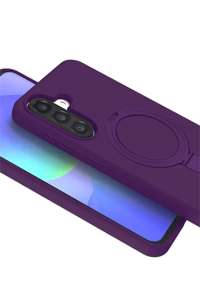 Samsung Galaxy A56 Regal Magsafe Standlı Kapak - Derin Mor