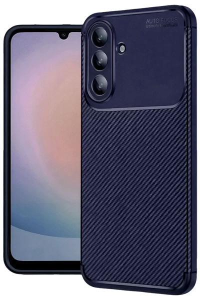 Samsung Galaxy A57 5G Auto Focus Karbon Kapak - Lacivert