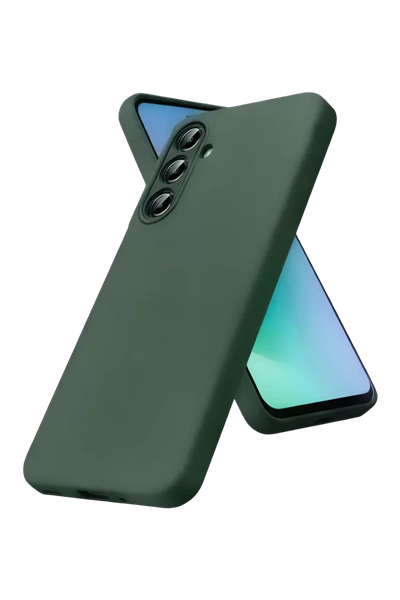 Samsung Galaxy A57 5G First Silikon - Koyu Yeşil