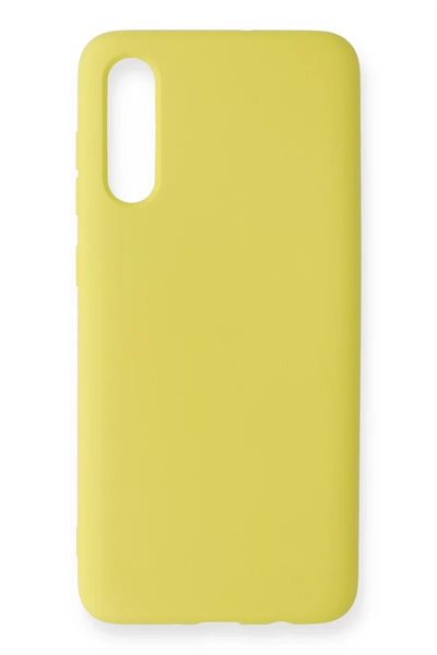 Samsung Galaxy A70 Kılıf Nano içi Kadife Silikon - Sarı