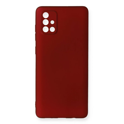 Samsung Galaxy A71 Kılıf First Silikon - Bordo