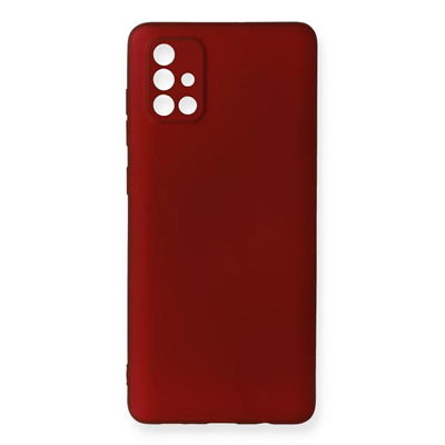 Samsung Galaxy A71 Kılıf First Silikon - Bordo