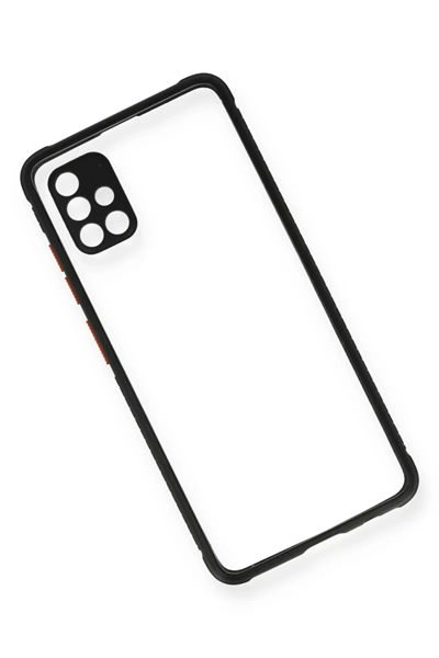 Samsung Galaxy A71 Kılıf Miami Şeffaf Silikon - Siyah