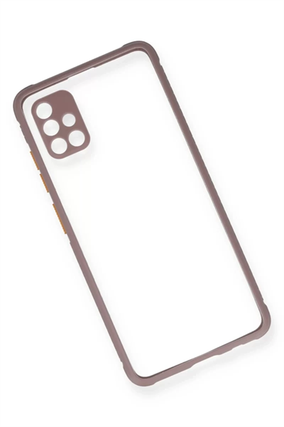 Samsung Galaxy A71 Kılıf Miami Şeffaf Silikon - Açık Mor