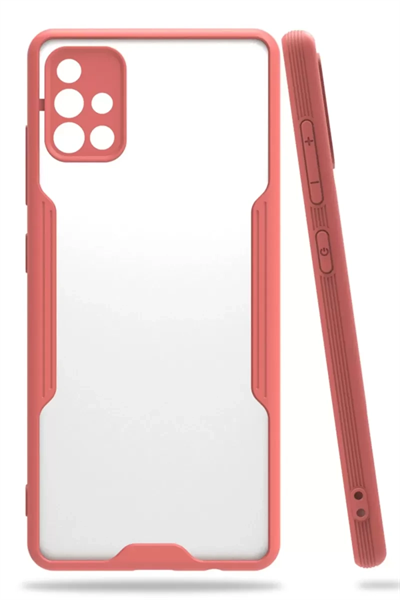 Samsung Galaxy A71 Kılıf Platin Silikon - Pembe