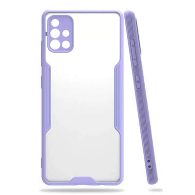 Samsung Galaxy A71 Kılıf Platin Silikon - Lila