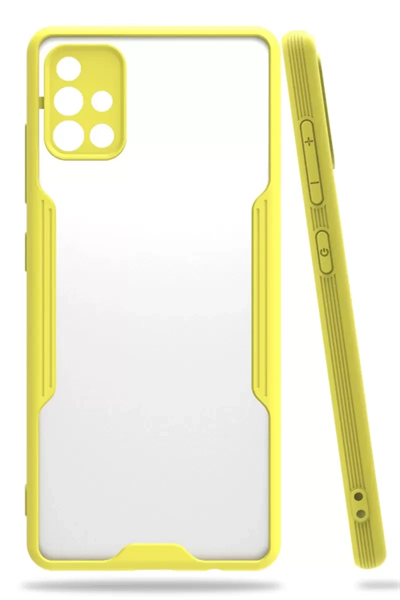 Samsung Galaxy A71 Kılıf Platin Silikon - Sarı