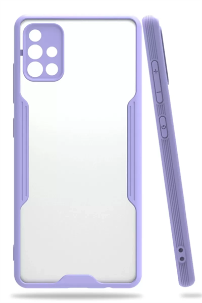 Samsung Galaxy A71 Kılıf Platin Silikon - Lila